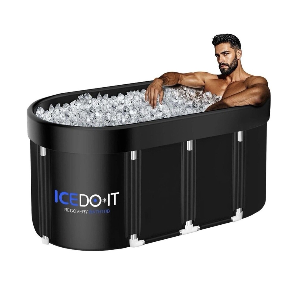 Oval Ice Bath Tub XL 129 Gal Portable Travel Bathtub NEW Uses 2-3 bags Ice